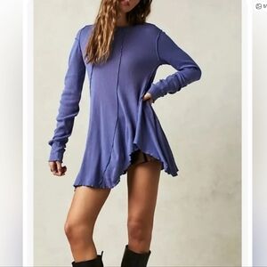 Free People We The Free Full Swing Tunic – Dewey Blues | NWOT
